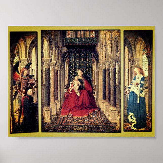 Poster Dresden Triptych (por Jan van Eyck, 1437) (Frente)