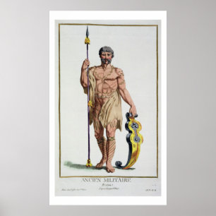 Poster Dress of a Breton Warrior from 'Receuil des Estamp