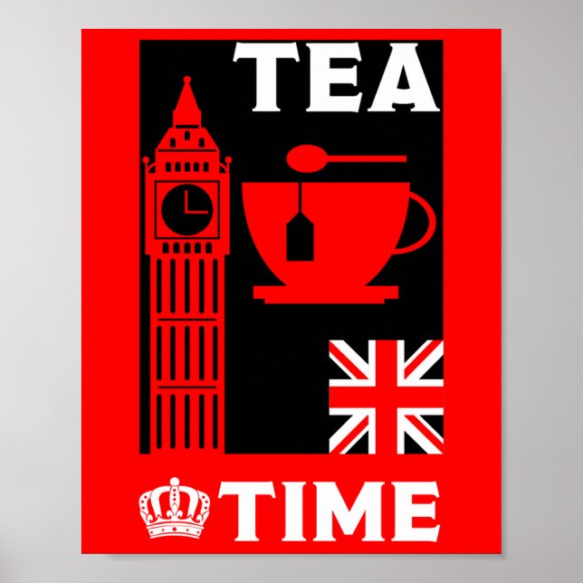 Poster Drinkers Clássicos de Chá Britânicos (Frente)