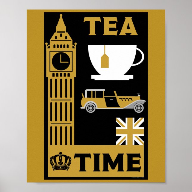 Poster Drinkers Clássicos de Chá Britânicos (Frente)