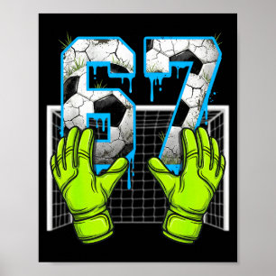 Poster Drip de Futebol 67 Seis Sete Meme Divertido Gen Al