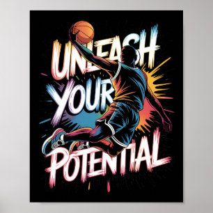 Poster Drip Sketll Desbloqueie Seu Potencial Slam Dunk Co