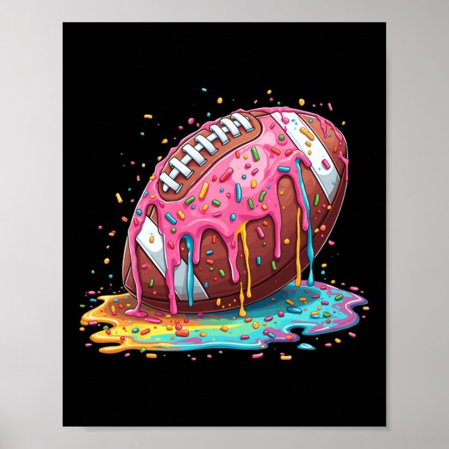 Poster Dripe De Futebol Para Lineman Wr Sorvete Rb Sprin (Frente)