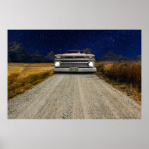 Driver Zombie do Caminhão de Pickup de Rato Vintag