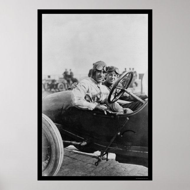 Póster Drivers Mercer Auto Race 1916 (Frente)