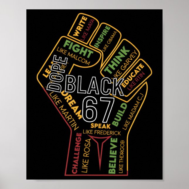Poster Droga Preto 67 Mês da História Negra Seis Sete Mem (Frente)