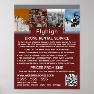 Poster Drone Collage Banner, Drone Rental Company
