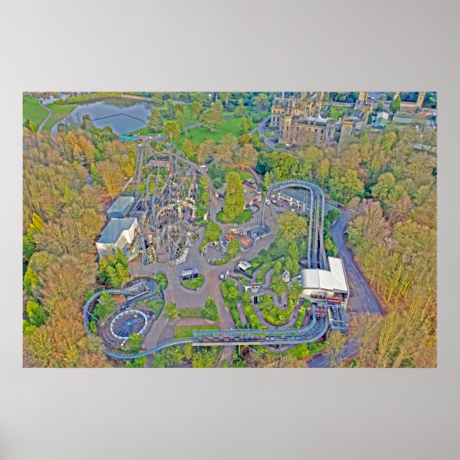 Poster Drone Setorial X | Alton Towers Resort (Frente)