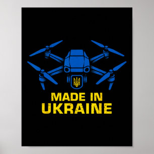 Poster Drone Ucrânia Patriótico Apaixonados Ucranianos Fp