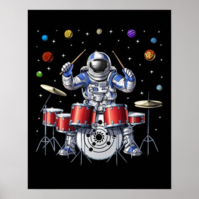 Poster Drummer Astronauta (Frente)