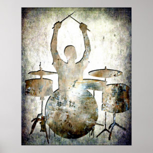 Póster Drummer, Copyright Karen J Williams