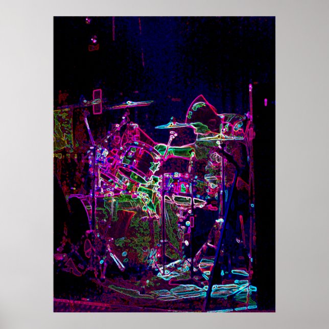 Póster Drummer Elétrico (Frente)