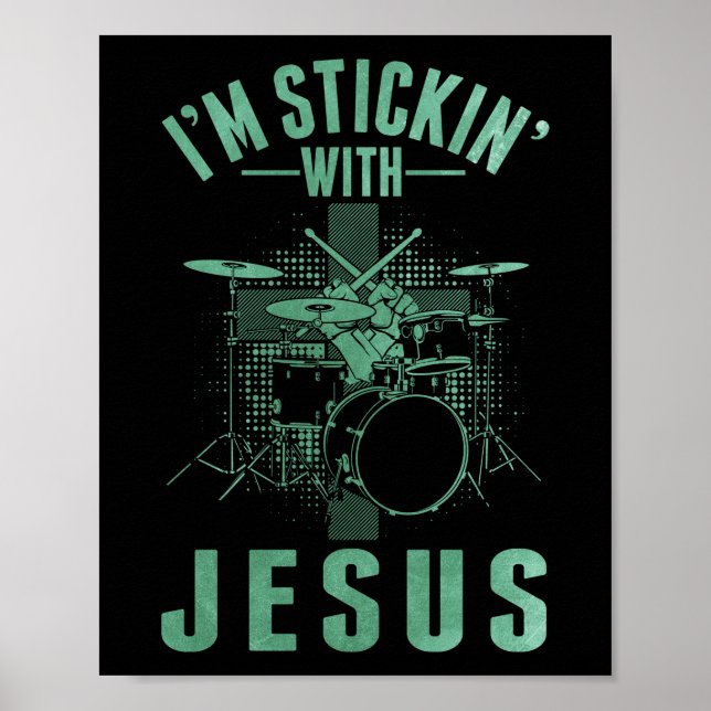 Poster Drummer Musical Religioso Drum (Frente)