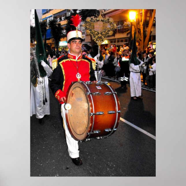 Poster Drummer no desfile de Domingo de Palma, Marbella (Frente)