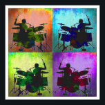 Poster Drummer Pop art, Copyright Karen J Williams<br><div class="desc">Drummer Pop Art</div>