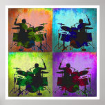 Poster Drummer Pop art, Copyright Karen J Williams<br><div class="desc">Drummer Pop Art</div>