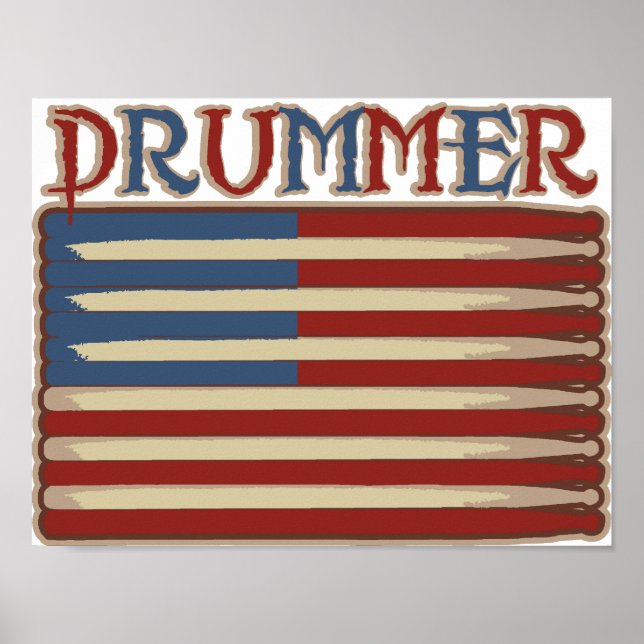Póster Drummer Vintage (Frente)