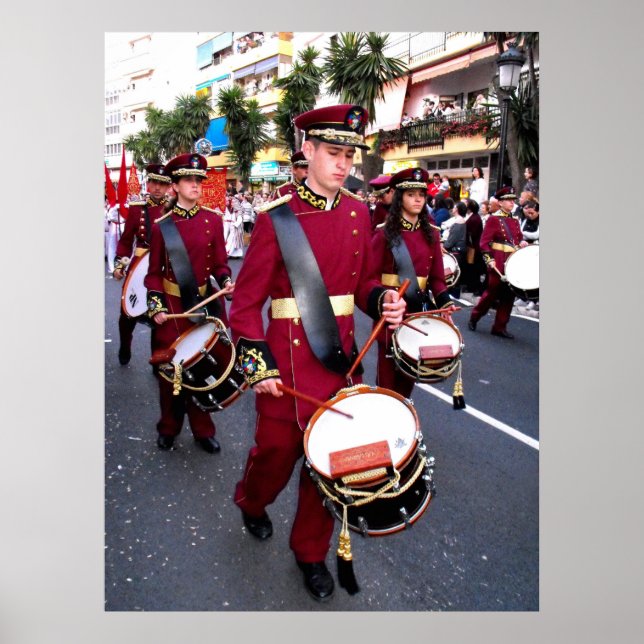 Poster Drummers no Domingo de Palma, Marbella (Frente)
