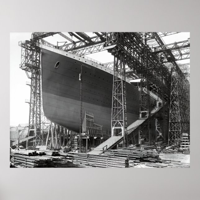 POSTER DRY DOCK BELFAST - TITANIC 1911 (Frente)