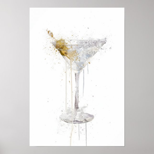 Poster Dry Martini Cocktail (Frente)