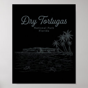 Poster Dry Tortugas Parque Nacional Florida Keys Ao Ar Li