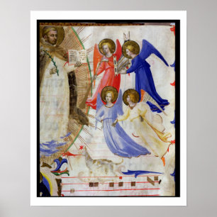 Poster ds 558 f.67v St Dominic com quatro anjos musicais,