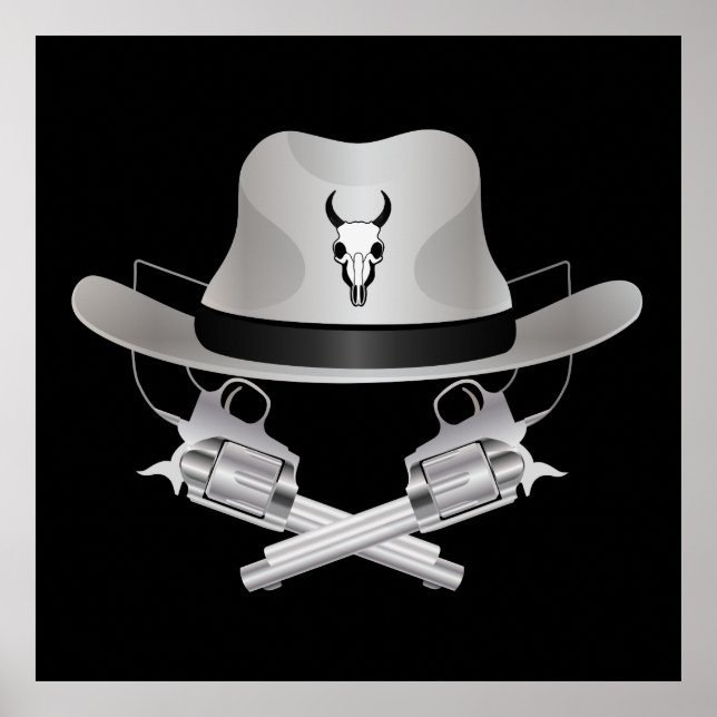 Poster Duas armas cruzadas e chapéu (Frente)