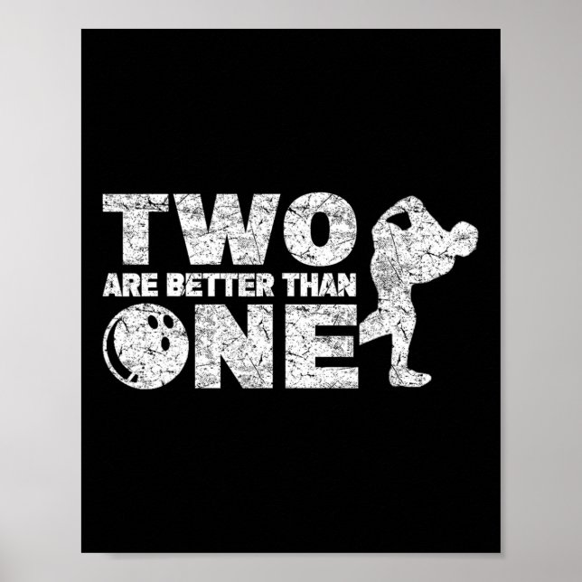 Poster Duas Boliches Engraçadas de Bowler (Frente)