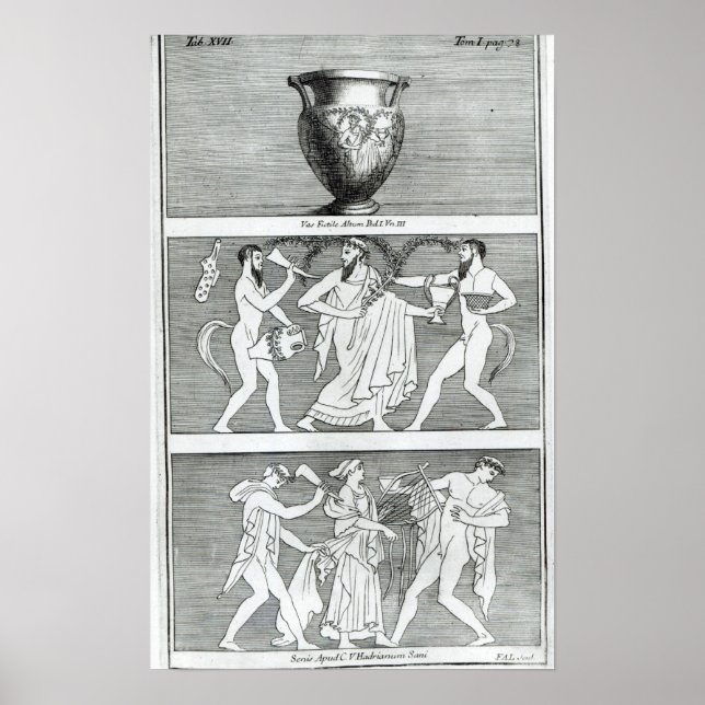 Poster Duas Cenas de um Vaso Etrusco (Frente)