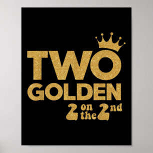 Poster Duas Decorações de Aniversário de Ouro 2 no segund
