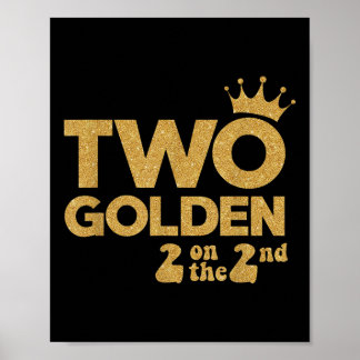 Poster Duas Decorações de Aniversário de Ouro 2 no segund