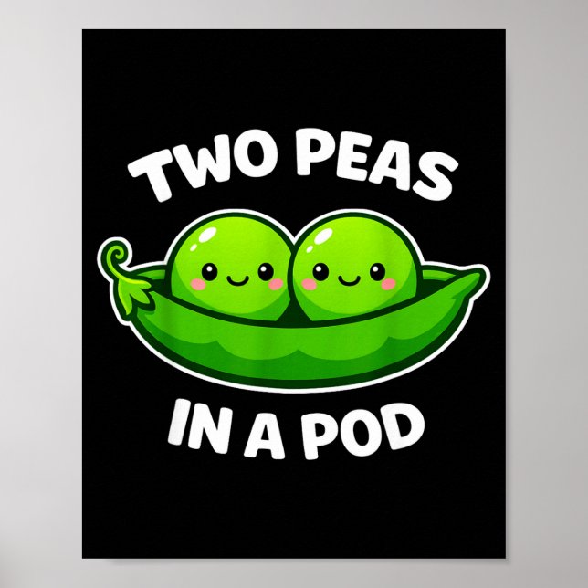 Poster Duas Ervilhas Em Um D Fofo Kawaii Engraçado  (Frente)