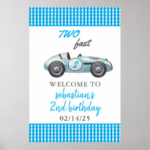 Poster Duas Festas de segundo aniversário de Carro Rápido