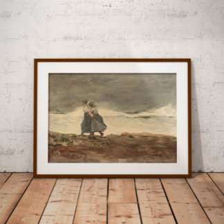 Poster Duas irmãs caminhando pelo mar