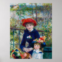 Duas Irmãs, no terraço por Renoir