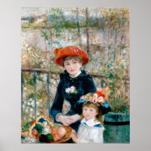 Poster Duas Irmãs - Pintura Impressionista Renoir