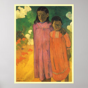 Póster Duas Irmãs por Paul Gauguin, Arte Fino Vintage