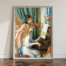 Duas jovens meninas no Piano por Auguste Renoir