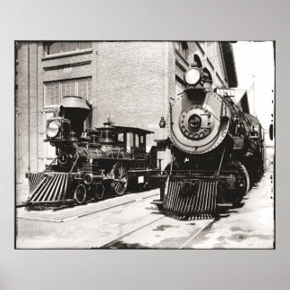 Poster Duas locomotivas a vapor