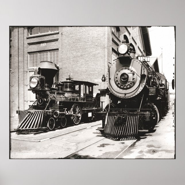 Poster Duas locomotivas a vapor (Frente)