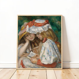Poster Duas Meninas Lendo, Auguste Renoir Art