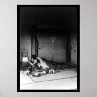 Duas mulheres em um quarto japonês 1909
