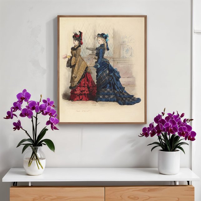 Poster Duas Mulheres em Vestidos de Dia (Criador carregado)