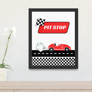 Poster Duas paradas de aniversário de rapazinho vermelho