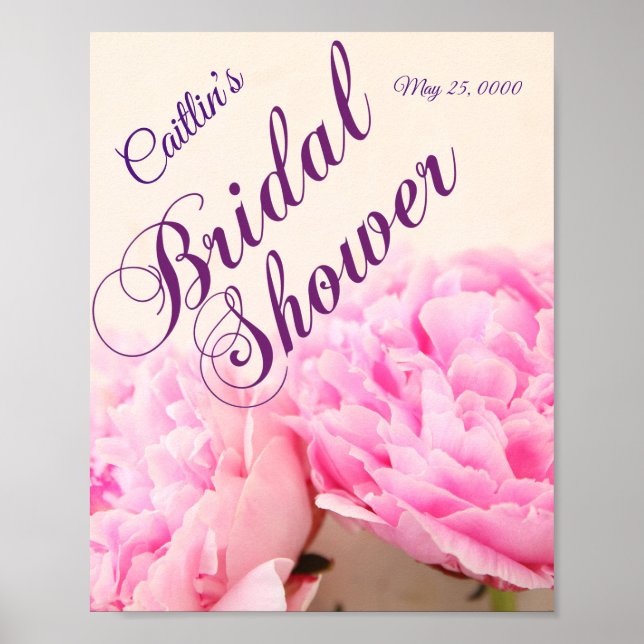 Poster Duas peônias de chá de panela rosa (Frente)