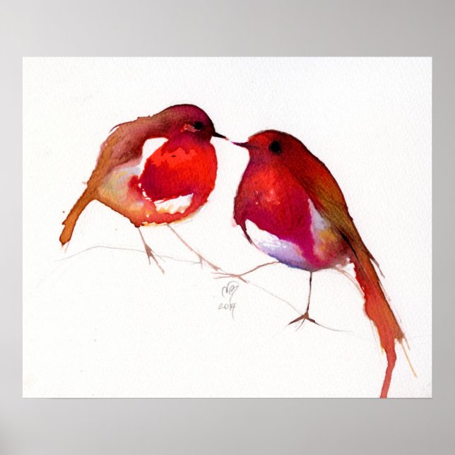 Póster Duas Pequenas Aves De Tinta 2014 (Frente)