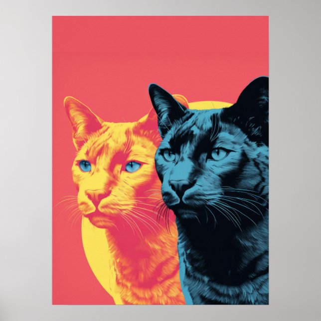 Poster Duas Perspectivas: Fusão Felina (Frente)