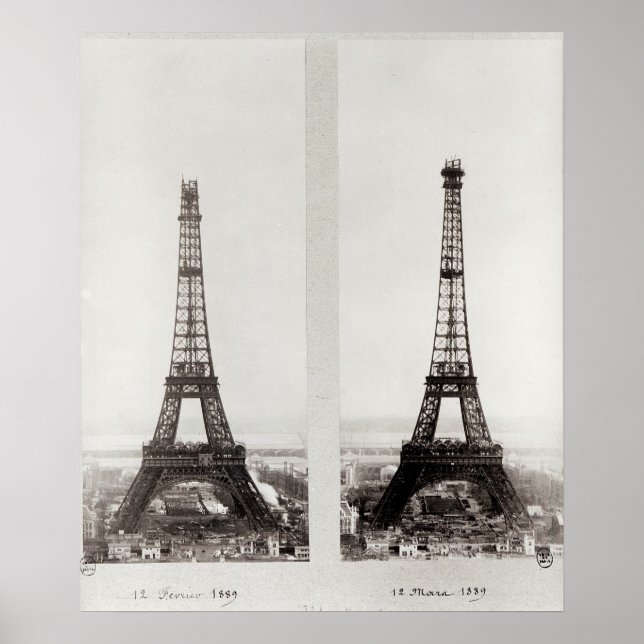 Poster Duas perspectivas sobre a construção do Eiffel (Frente)