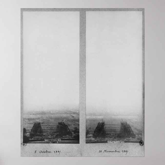 Poster Duas perspectivas sobre a construção do Eiffel (Frente)