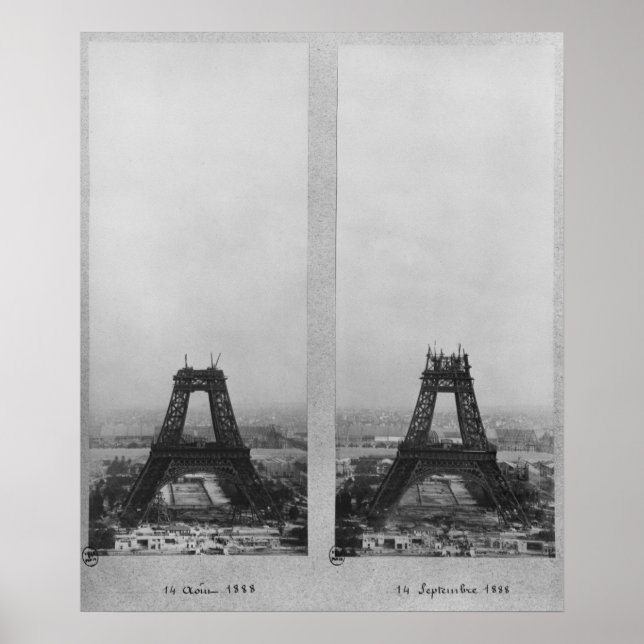 Poster Duas perspectivas sobre a construção do Eiffel (Frente)